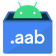 A doodle of an Android robot with the .aab file extension written below it